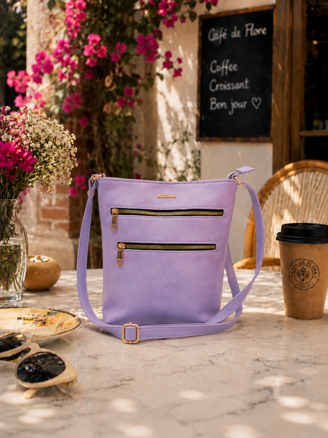 Sling Bag with Adjustable Belt for Girls & Women