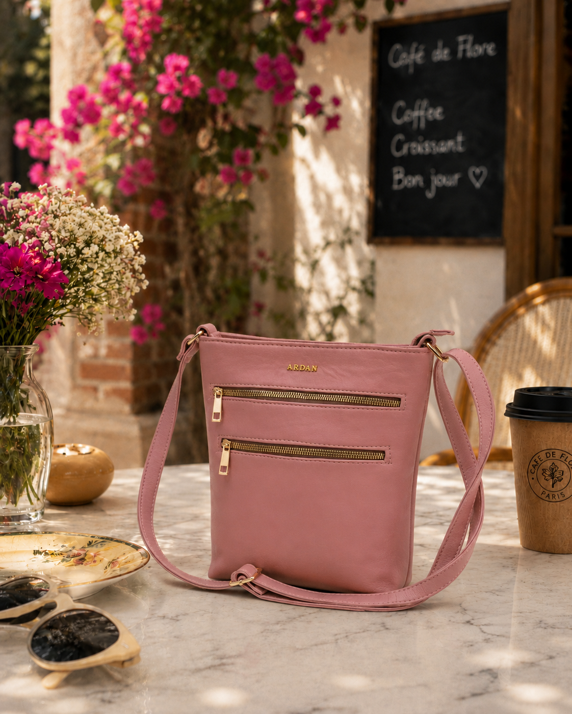 Sling Bag with Adjustable Belt for Girls & Women