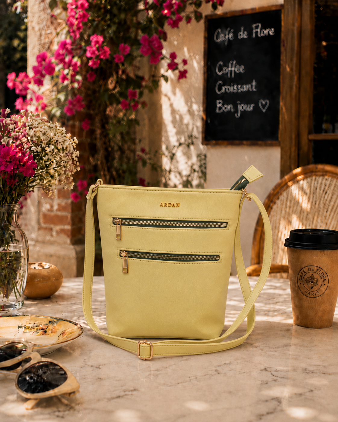 Sling Bag with Adjustable Belt for Girls & Women