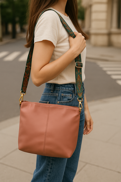 ARDAN Handbag along with Sling for Girls & Womens IN ROSE PINK SKU74