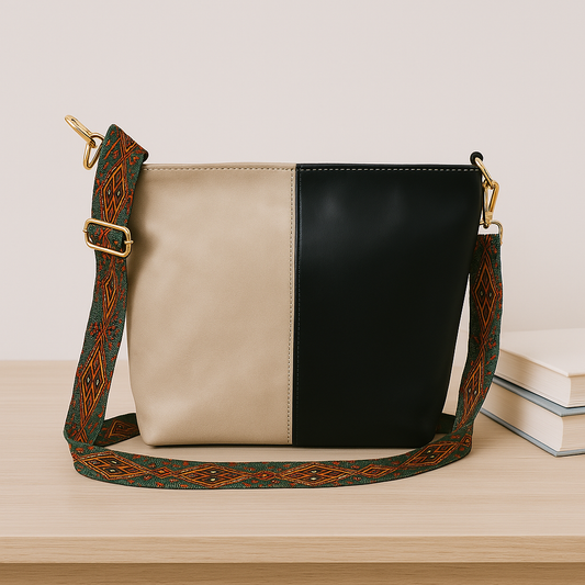 ARDAN Handbag along with Sling for Girls & Women (CHECKERS BLACK) SKU78