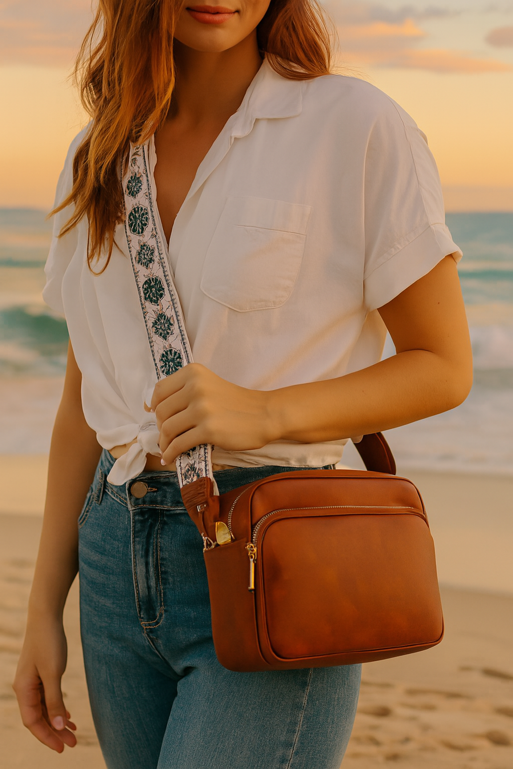 ARDAN Brown Women Sling Bag /Crossbody Bag with Detachable Belt for Girls & Women SKU113