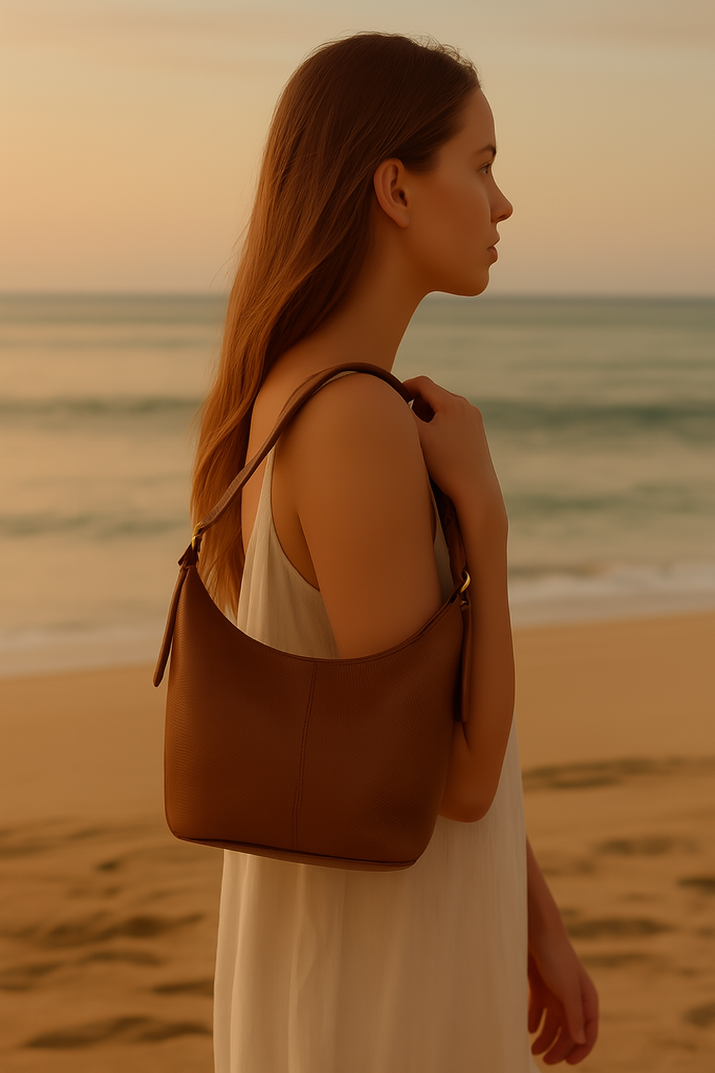 ARDAN Shoulder Bag with Adjustable Strap for Girls & Women (TAN) – Women's HandBag/Sling Bag – additional product photo | Leather Villa