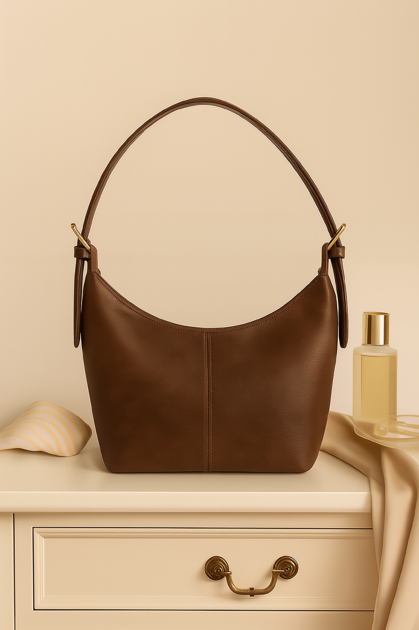 ARDAN Shoulder Bag with Adjustable Strap for Girls & Women (TAN) – Women's HandBag/Sling Bag – additional product photo | Leather Villa