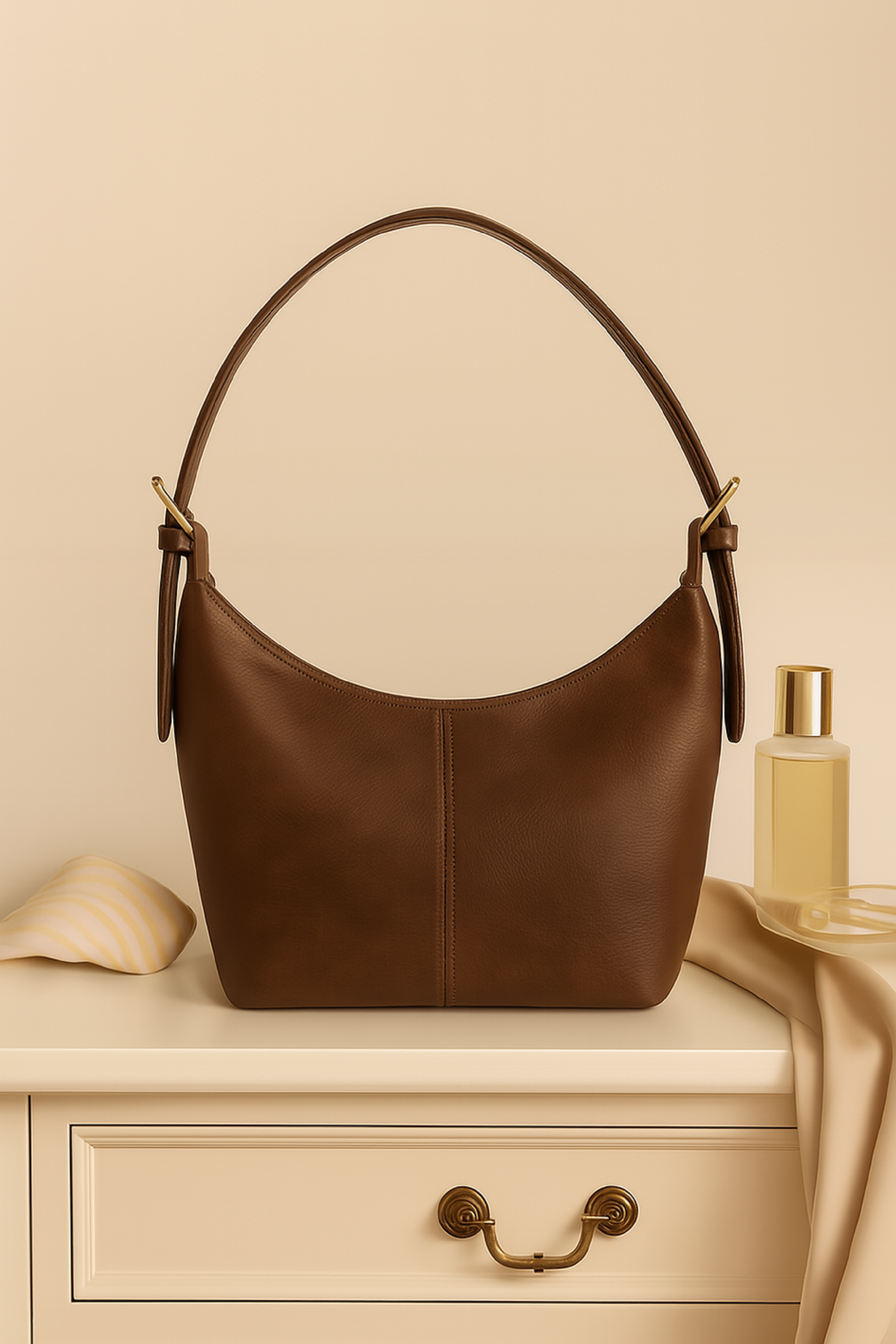 ARDAN Shoulder Bag with Adjustable Strap for Girls & Women (TAN) – Women's HandBag/Sling Bag – additional product photo | Leather Villa