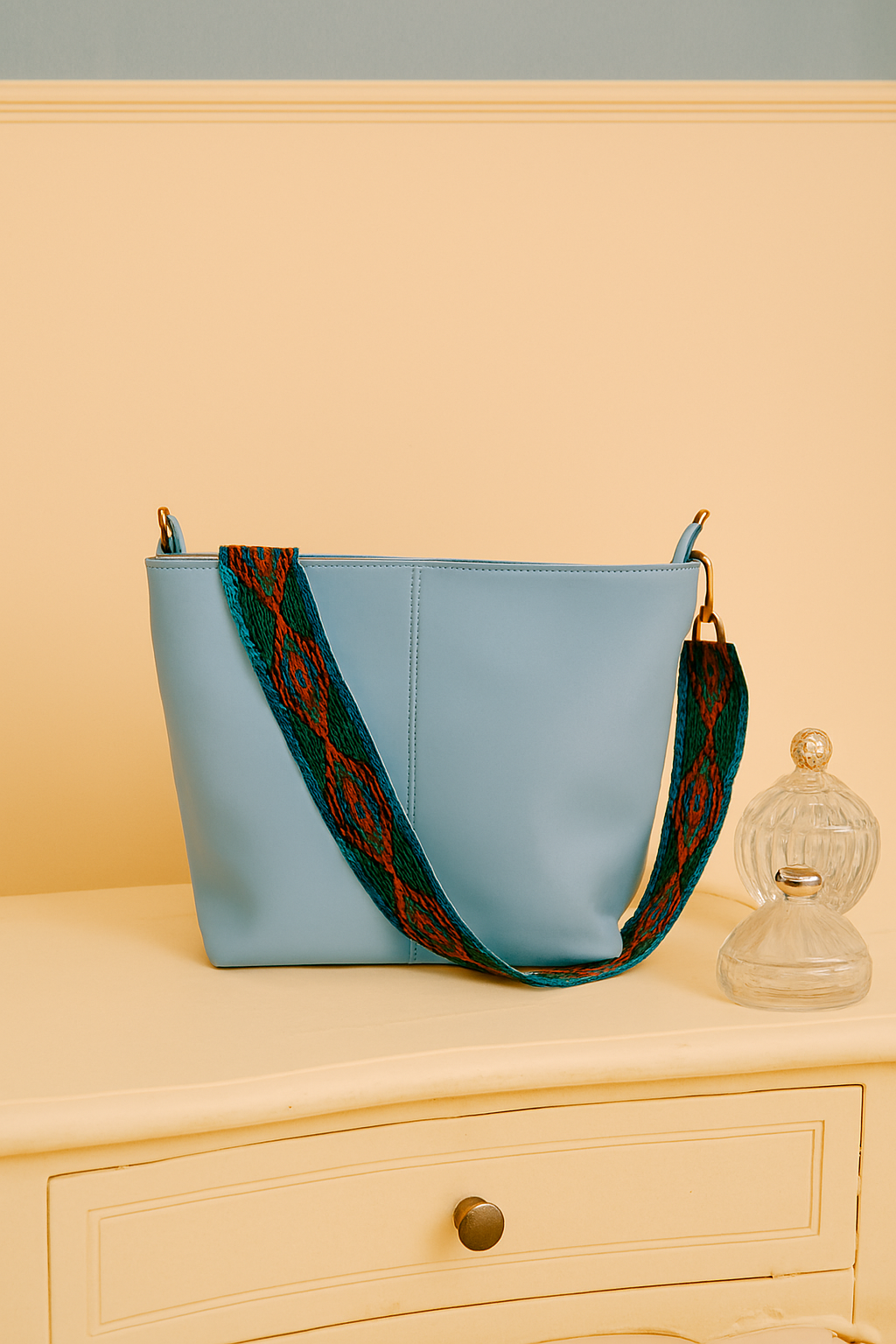 ARDAN Handbag along with Sling for Girls & Womens IN SKY BLUE - additional product photo