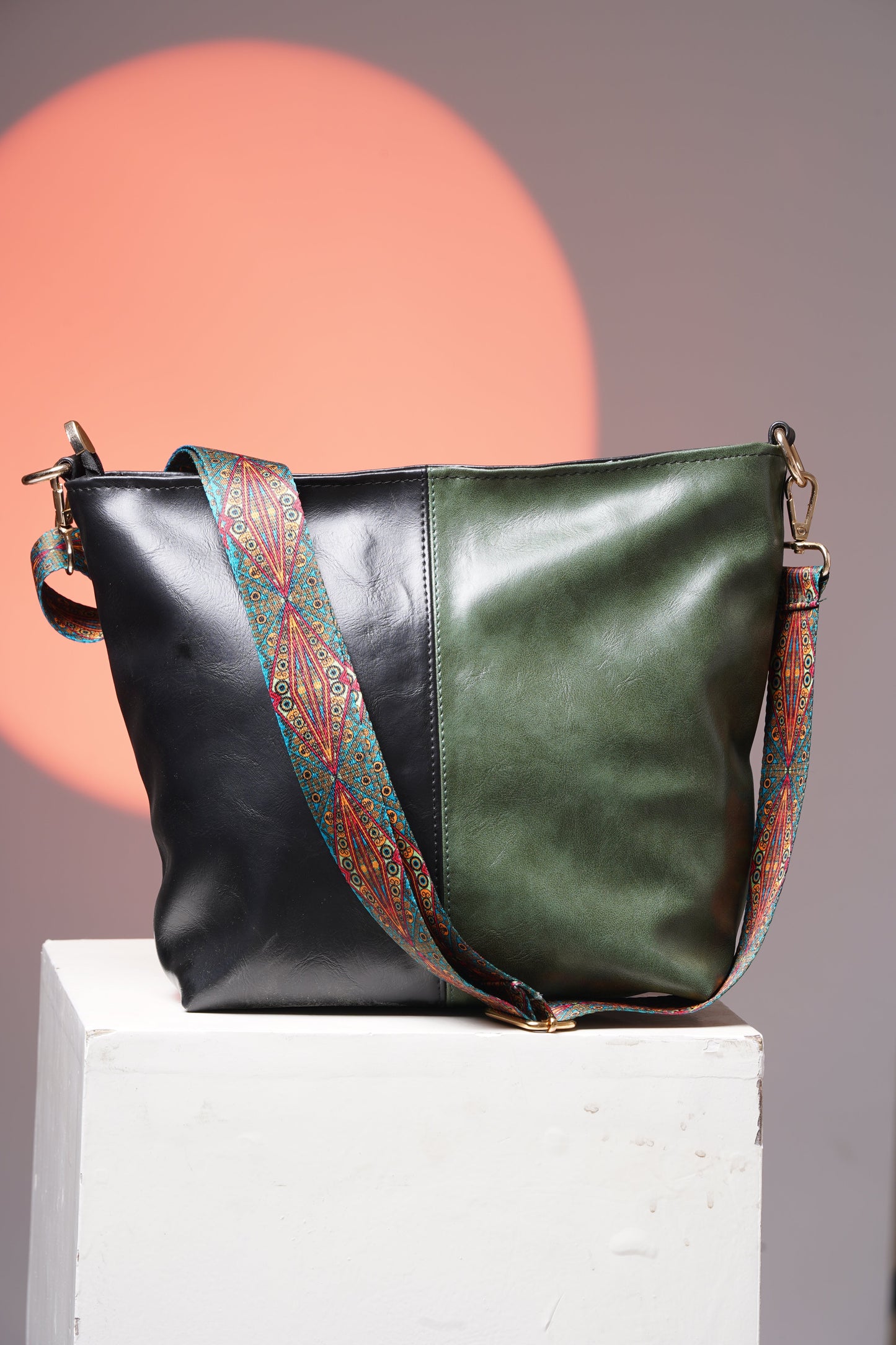 ARDAN Handbag along with Sling for Girls & Womens IN CHARCOAL GREEN - additional product photo