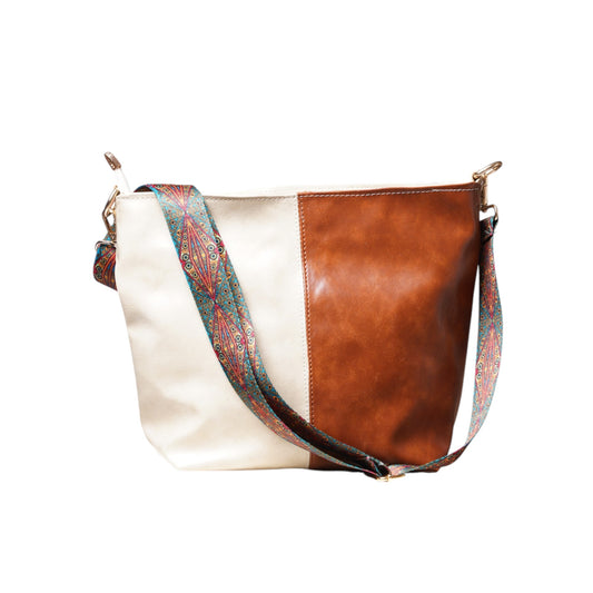 ARDAN Creamy Beige Crossbody Handbag along with Sling for Girls & Womens SKU50