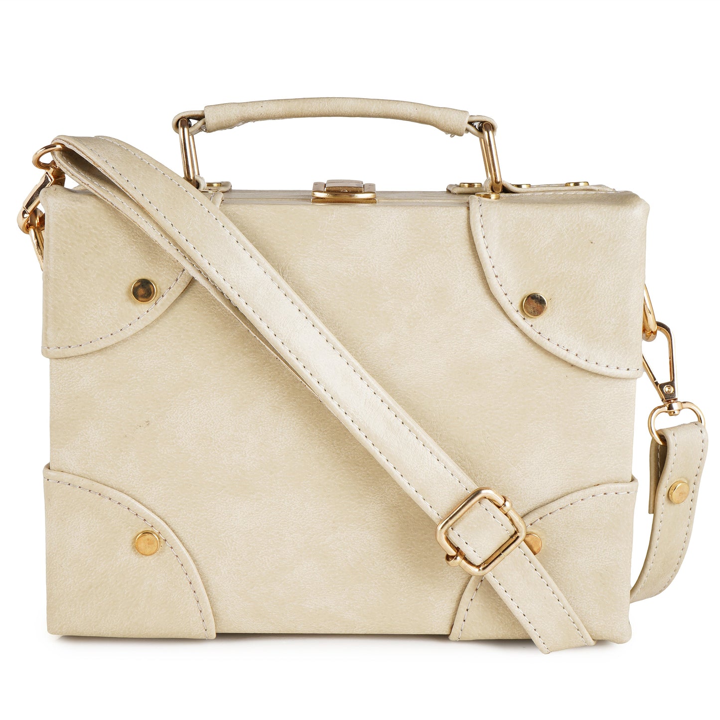 ARDAN Beige Boxbag along with Sling for Girls & Womens – additional product photo | Leather Villa