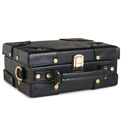 ARDAN Black Boxbag along with Sling for Girls & Womens – additional product photo | Leather Villa