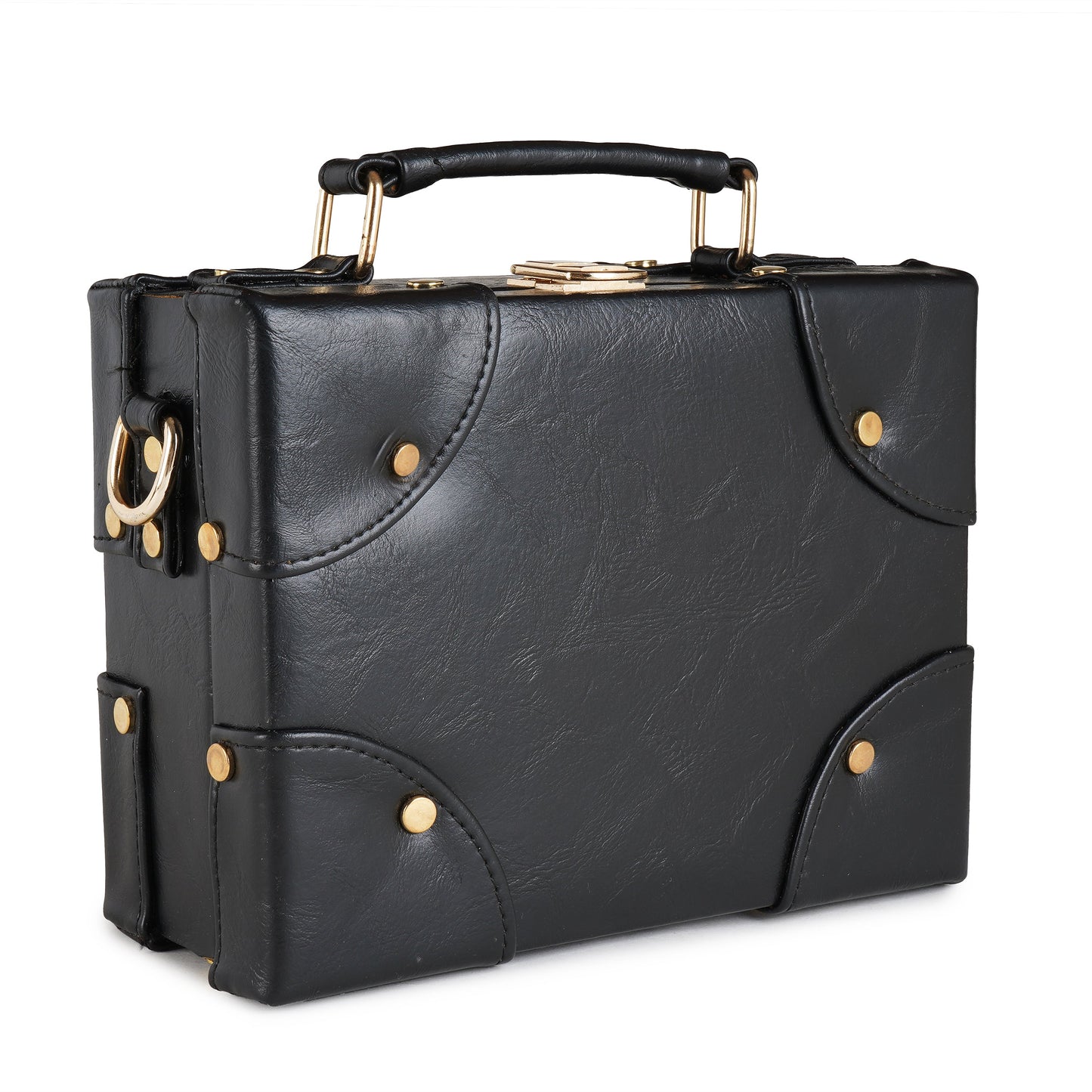 ARDAN Black Boxbag along with Sling for Girls & Womens – additional product photo | Leather Villa
