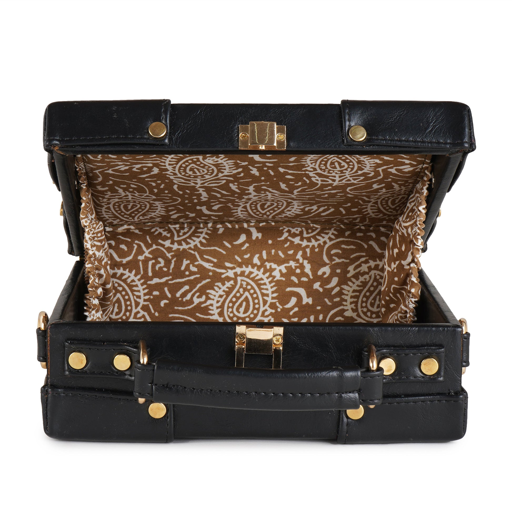 ARDAN Black Boxbag along with Sling for Girls & Womens – additional product photo | Leather Villa