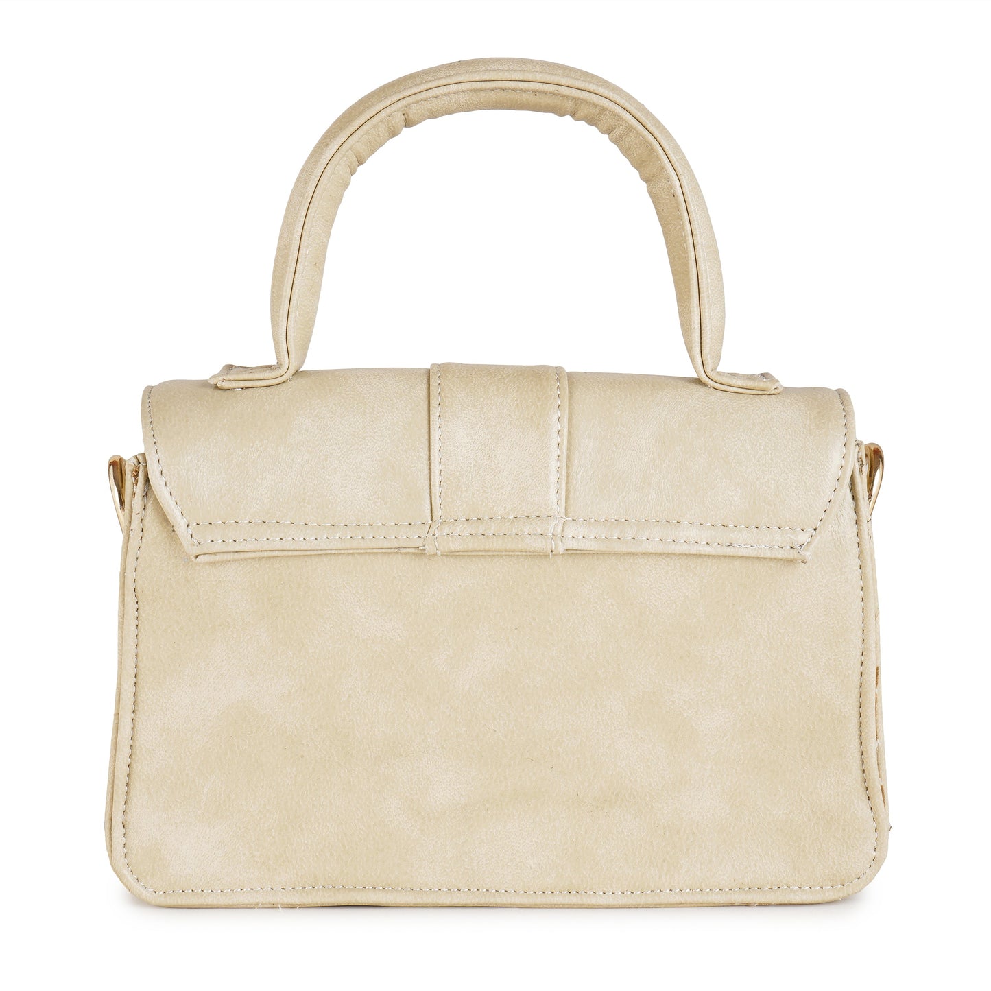 Vegan Leather Stylish & Hand Carry Chic Bag with Adjustabe Sling for Girls & Womens (Beige) – Women's HandBag/Sling Bag – additional product photo | Leather Villa