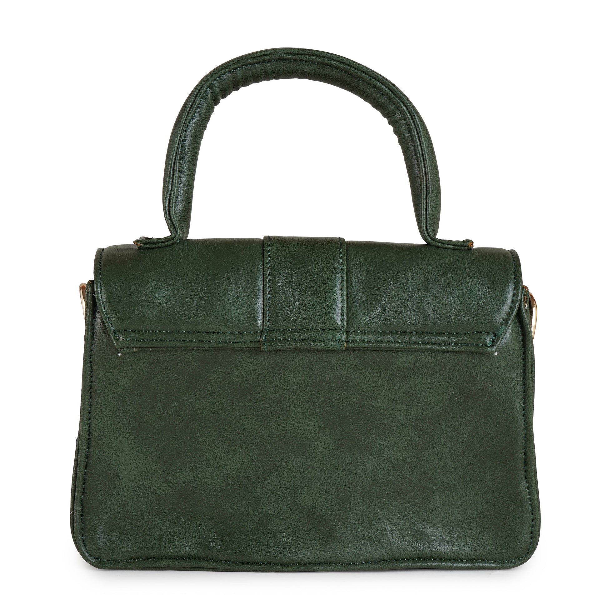 Vegan Leather Stylish & Hand Carry Chic Bag with Adjustabe Sling for Girls & Womens (Green) – Women's HandBag/Sling Bag – additional product photo | Leather Villa