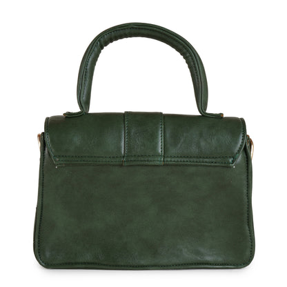 Vegan Leather Stylish & Hand Carry Chic Bag with Adjustabe Sling for Girls & Womens (Green) – Women's HandBag/Sling Bag – additional product photo | Leather Villa