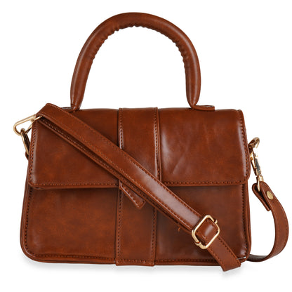 Ardan Vegan Leather Stylish & Hand Carry Chic Bag with Adjustabe Sling for Girls & Womens SKU64