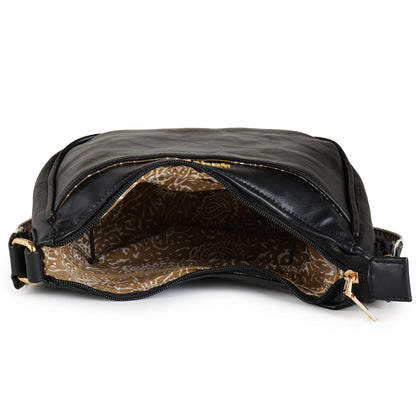 ARDAN Black Crossbody Slingbag for Girls & Womens – Women's HandBag/Sling Bag – additional product photo | Leather Villa