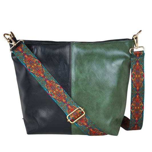 ARDAN Charcoal Green Crossbody Handbag along with Sling for Girls & Womens SKU51