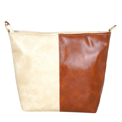 ARDAN Creamy Beige Crossbody Handbag along with Sling for Girls & Womens SKU50