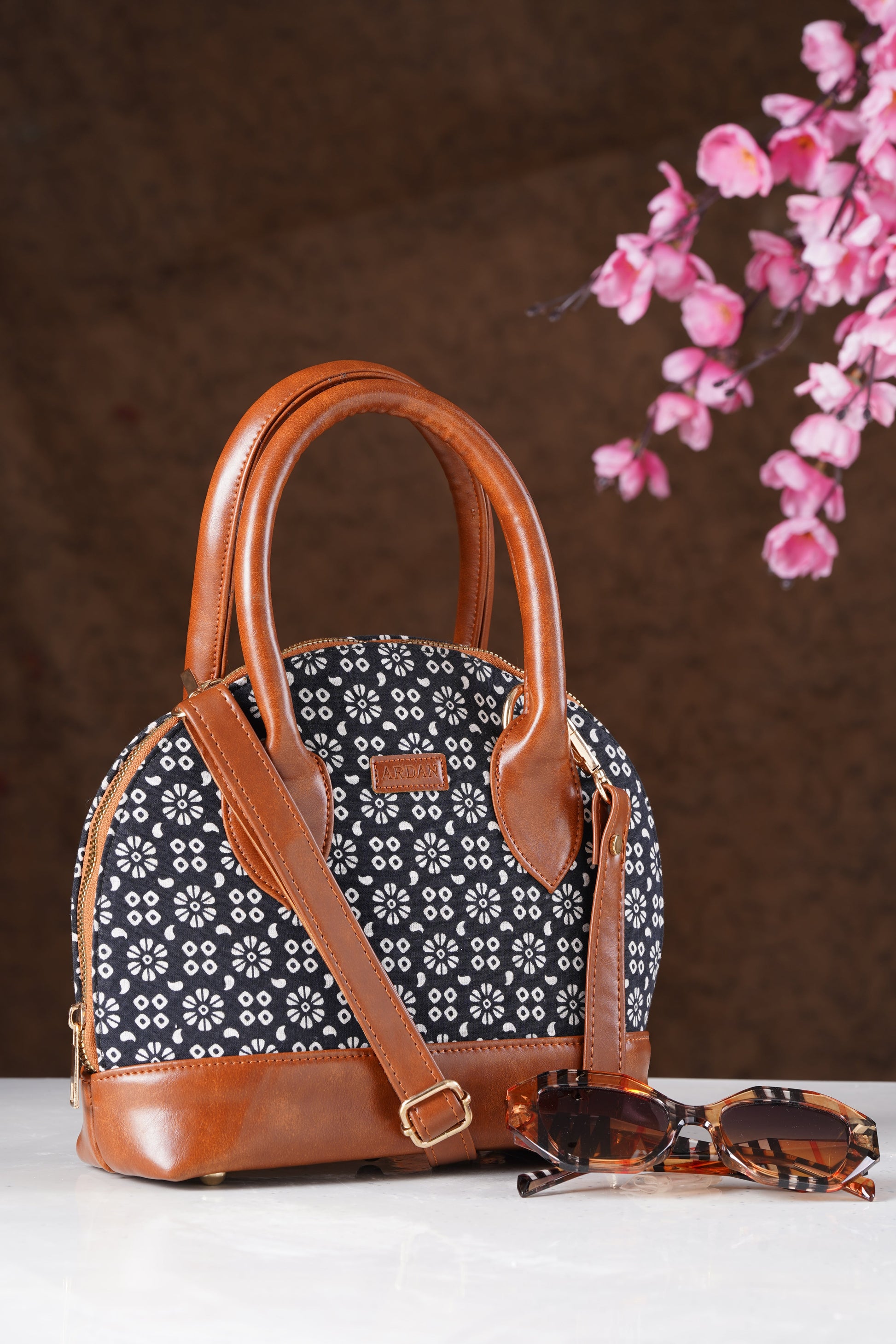 Bohemian Black Handbag along with Sling for Girls & Womens – Women's HandBag/Sling Bag | Leather Villa