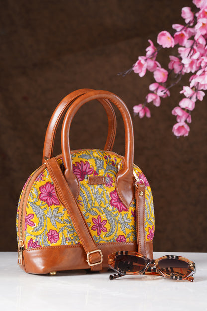 ARDAN Bohemian Yellow Handbag along with Sling for Girls & Womens AL203B