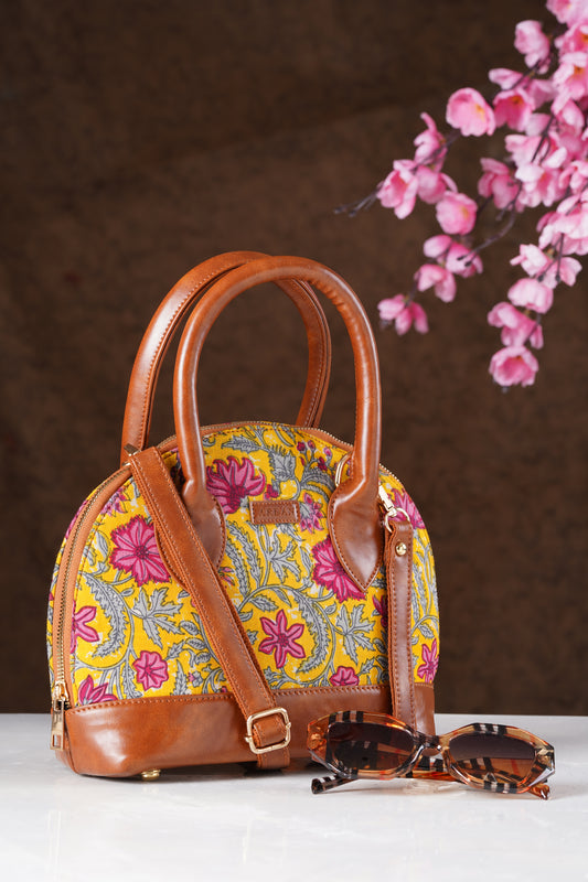 ARDAN Bohemian Yellow Handbag along with Sling for Girls & Womens AL203B