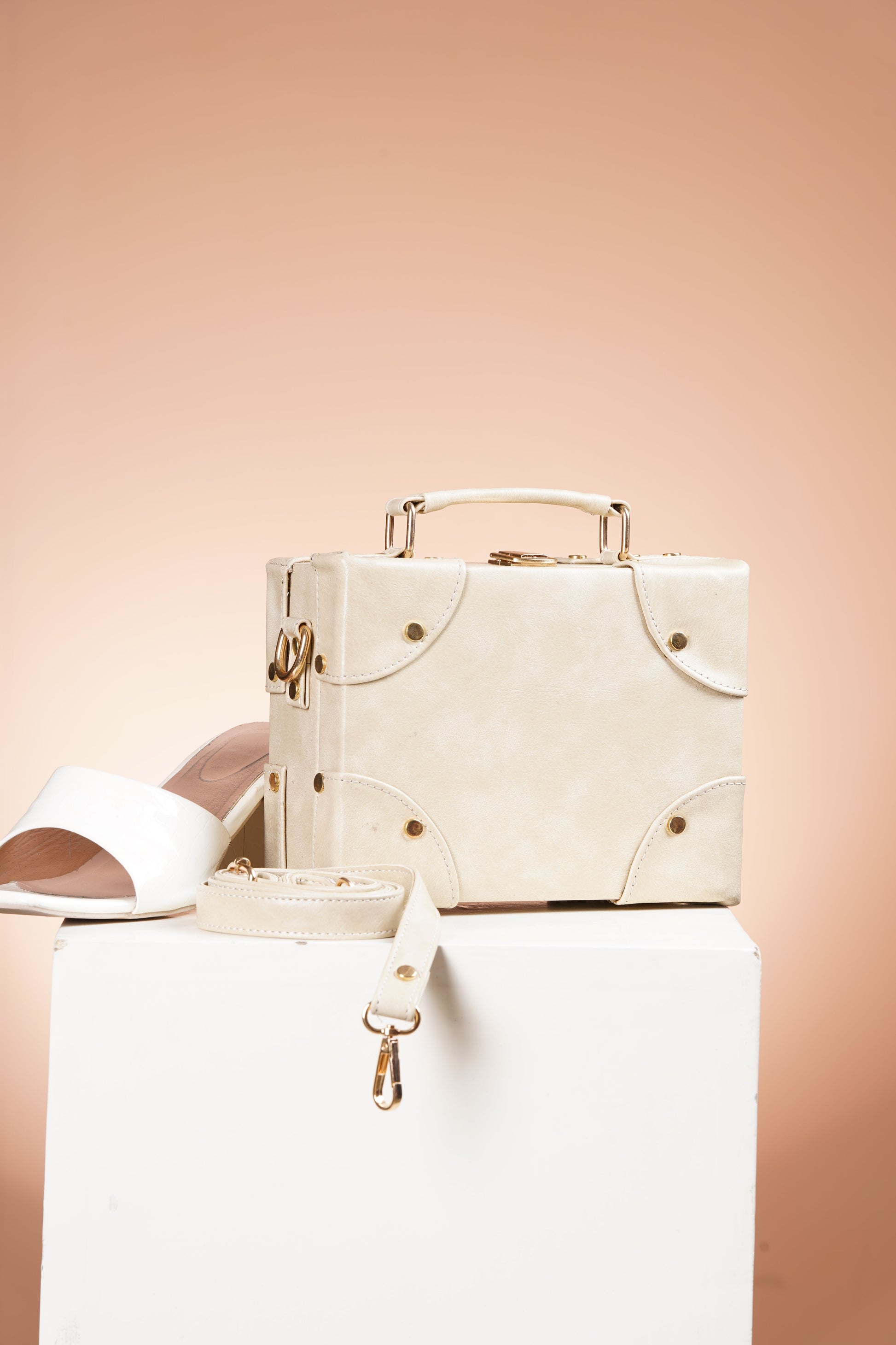 ARDAN Beige Boxbag along with Sling for Girls & Womens – Women's HandBag/Sling Bag | Leather Villa