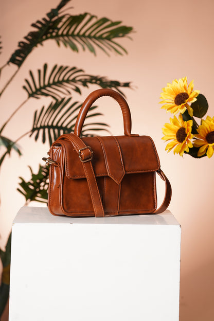 Ardan Vegan Leather Stylish & Hand Carry Chic Bag with Adjustabe Sling for Girls & Womens SKU64