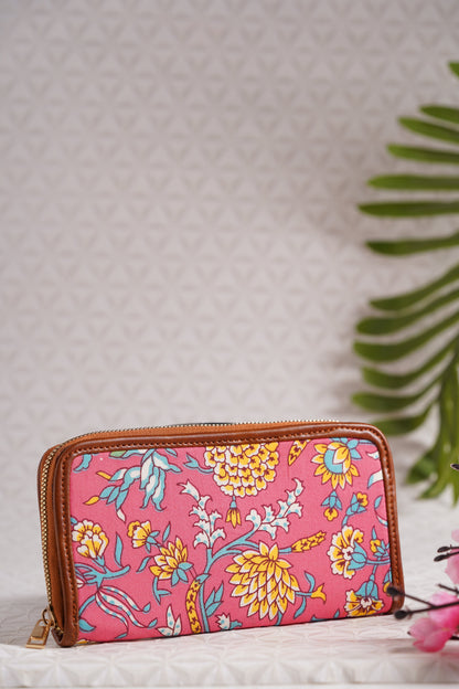 Bohemian Pink Hand Clutch Wallet for Girls & Womens – additional product photo | Leather Villa