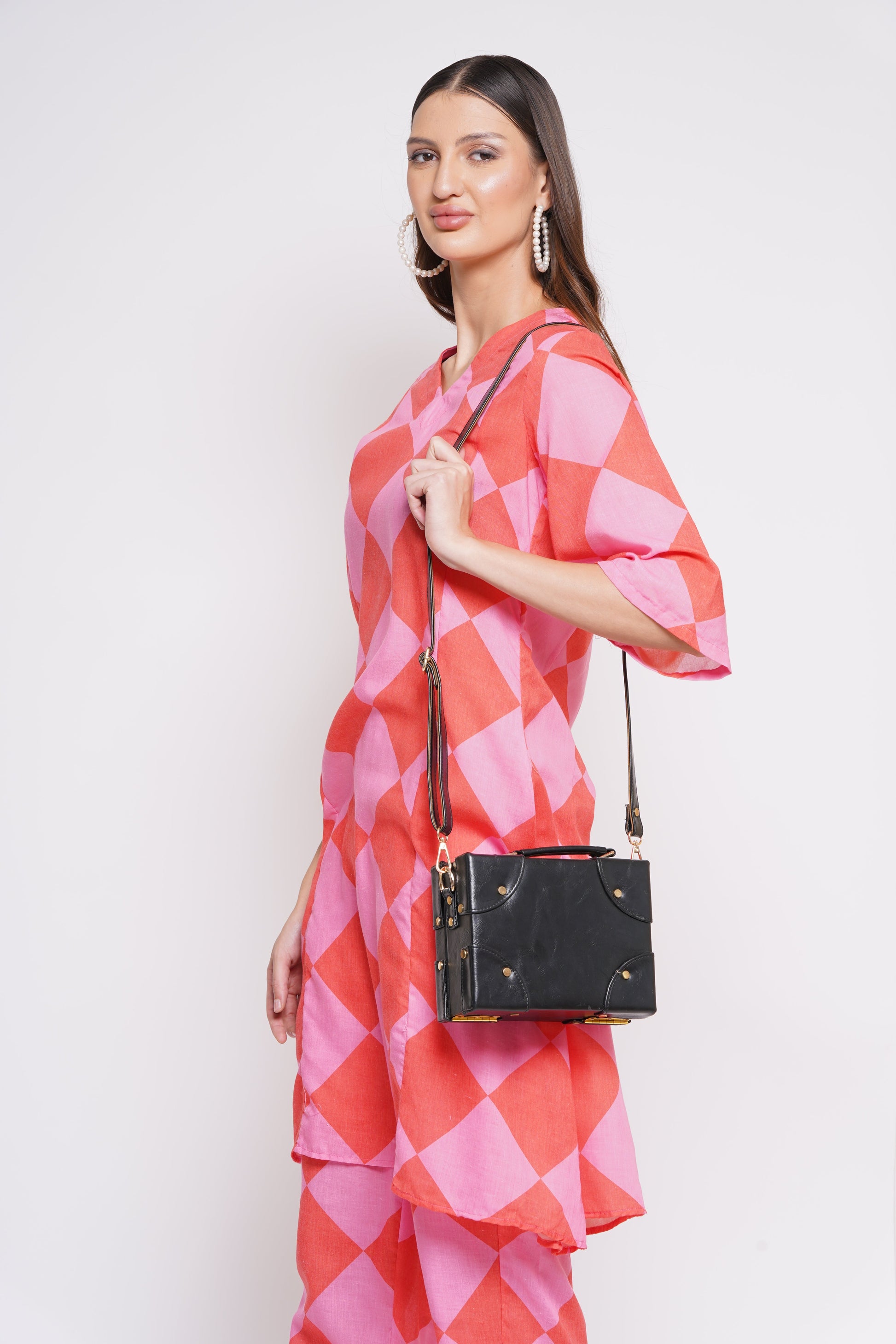 ARDAN Black Boxbag along with Sling for Girls & Womens – additional product photo | Leather Villa