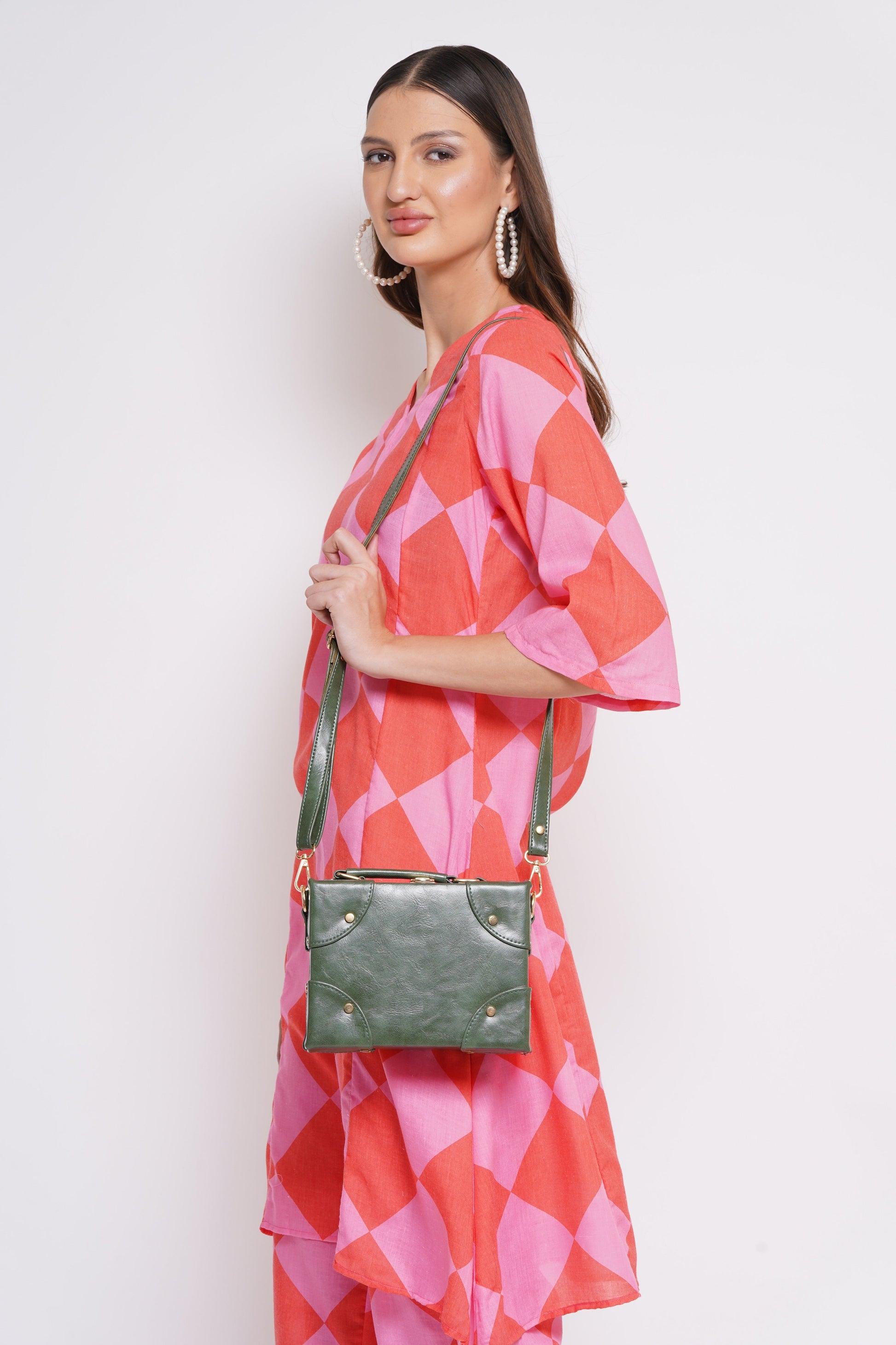 ARDAN Green Boxbag along with Sling for Girls & Womens – additional product photo | Leather Villa