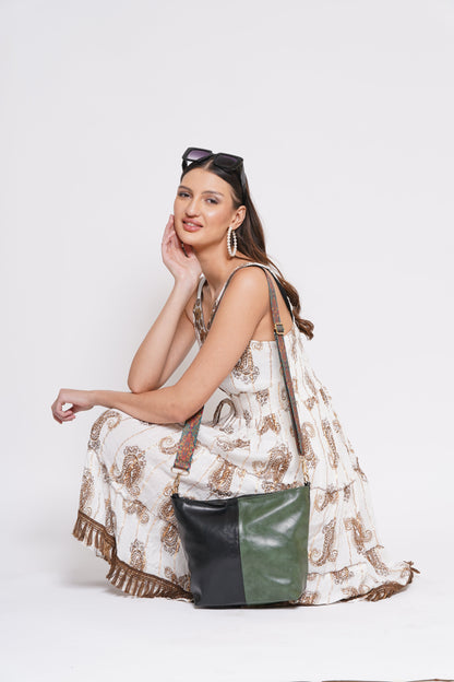 ARDAN Handbag along with Sling for Girls & Womens IN CHARCOAL GREEN - additional product photo