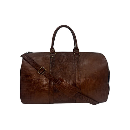 Genuine Leather Duffle Bag with Shoe Compartment Large Size – Maroon – additional product photo | Leather Villa