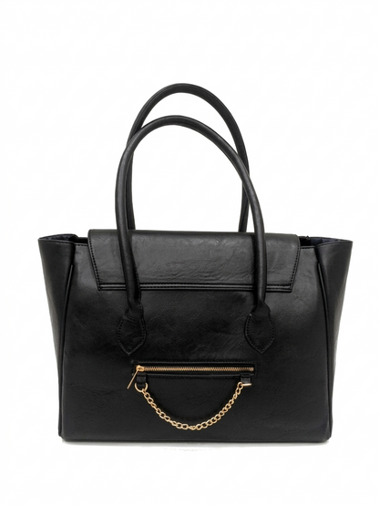 ARDAN Stylish Tote bag | Multitasker Trendy | Laptop compartment | Lightweight (Black)