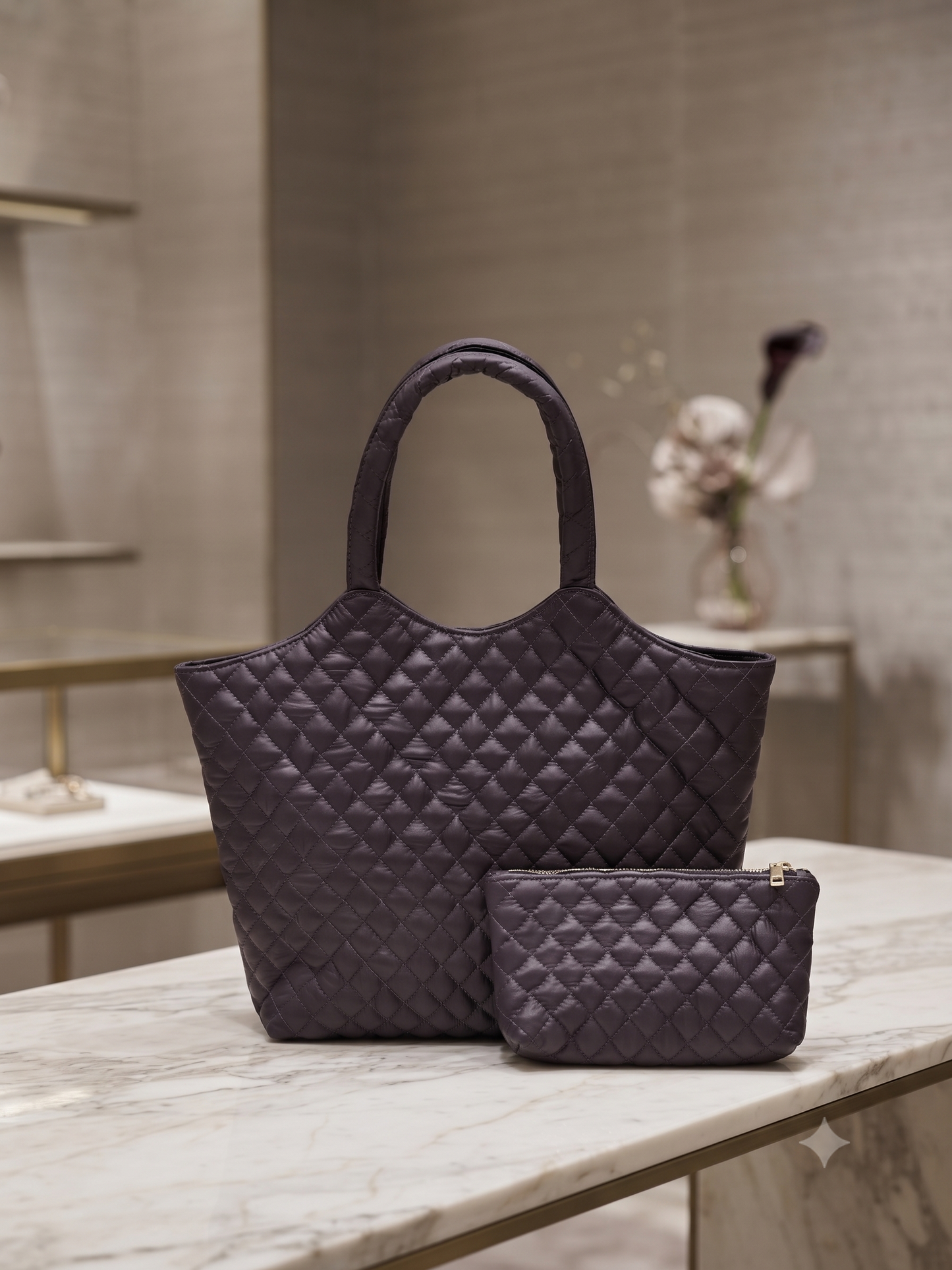 Premium Quilted Genuine Leather Tote Bag for Women | Stylish, Spacious & Lightweight Handbag