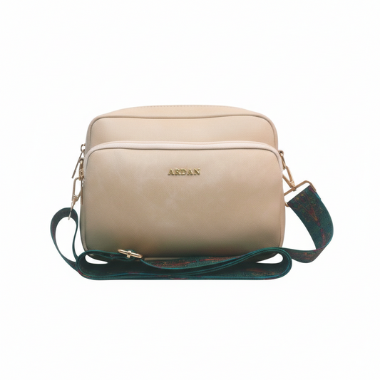 ARDAN Beige Women Sling Bag /Crossbody Bag with Detachable Belt for Girls & Women SKU163