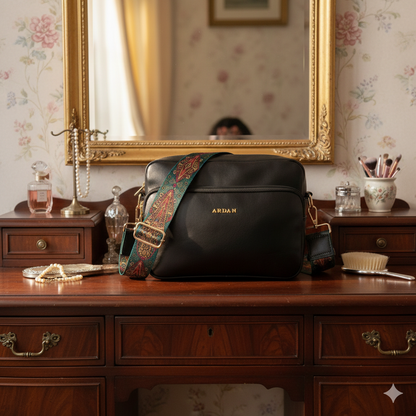 ARDAN Black Women Sling Bag /Crossbody Bag with Detachable Belt for Girls & Women SKU164