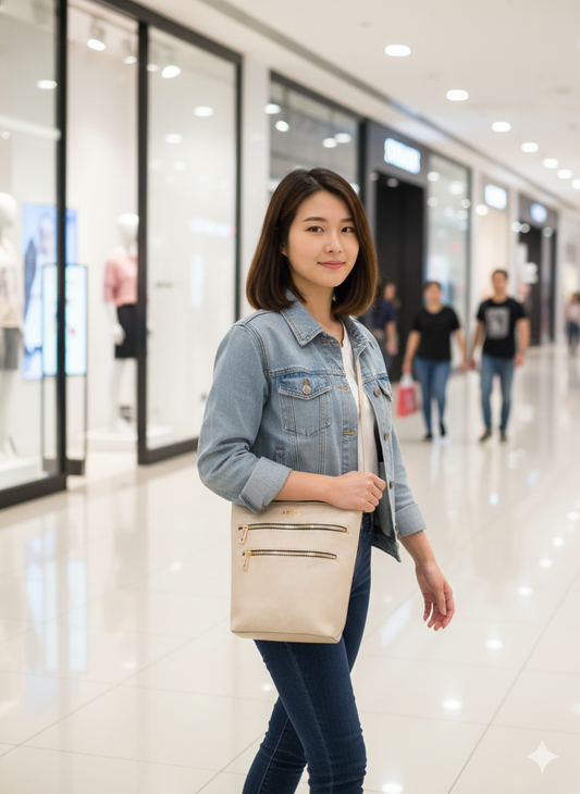 Ardan Black Sling Bag with Detachable Belt for Girls & Women SKU172