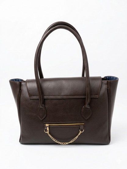 ARDAN Stylish Tote bag | Multitasker Trendy | Laptop compartment | Lightweight (Chocklate Brown)