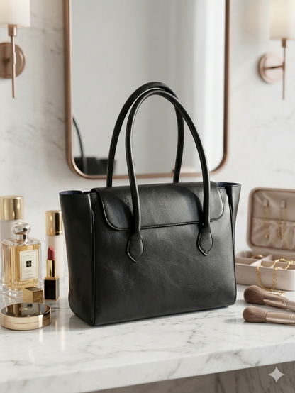 ARDAN Stylish Tote bag | Multitasker Trendy | Laptop compartment | Lightweight (Black)