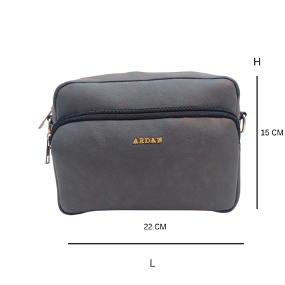ARDAN Grey Women Sling Bag /Crossbody Bag with Detachable Belt for Girls & Women – Women's HandBag/Sling Bag – additional product photo | Leather Villa