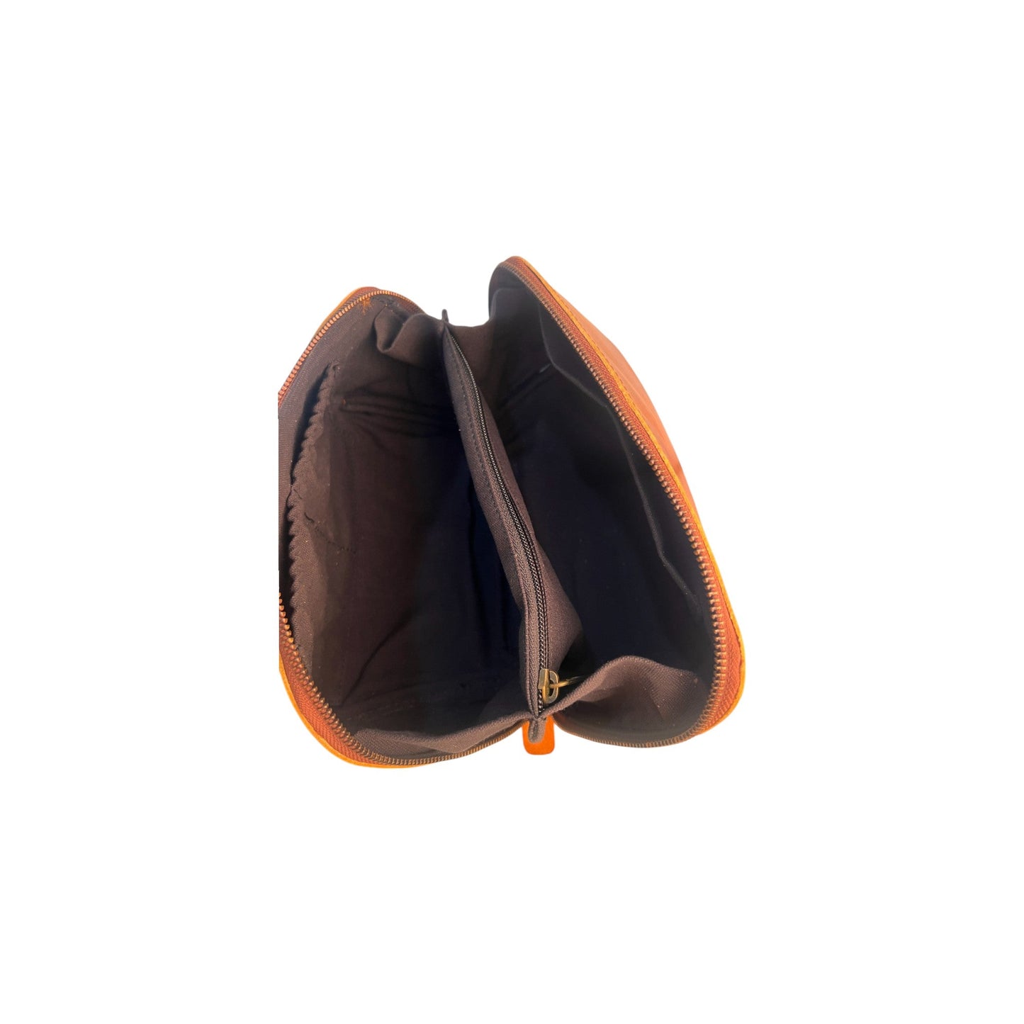Genuine Leather Multipurpose Travel Vanity Bag /Shaving Kit /Makeup Bag Toiletry Pouch - Brown – additional product photo | Leather Villa