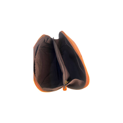 Genuine Leather Multipurpose Travel Vanity Bag /Shaving Kit /Makeup Bag Toiletry Pouch - Brown – additional product photo | Leather Villa
