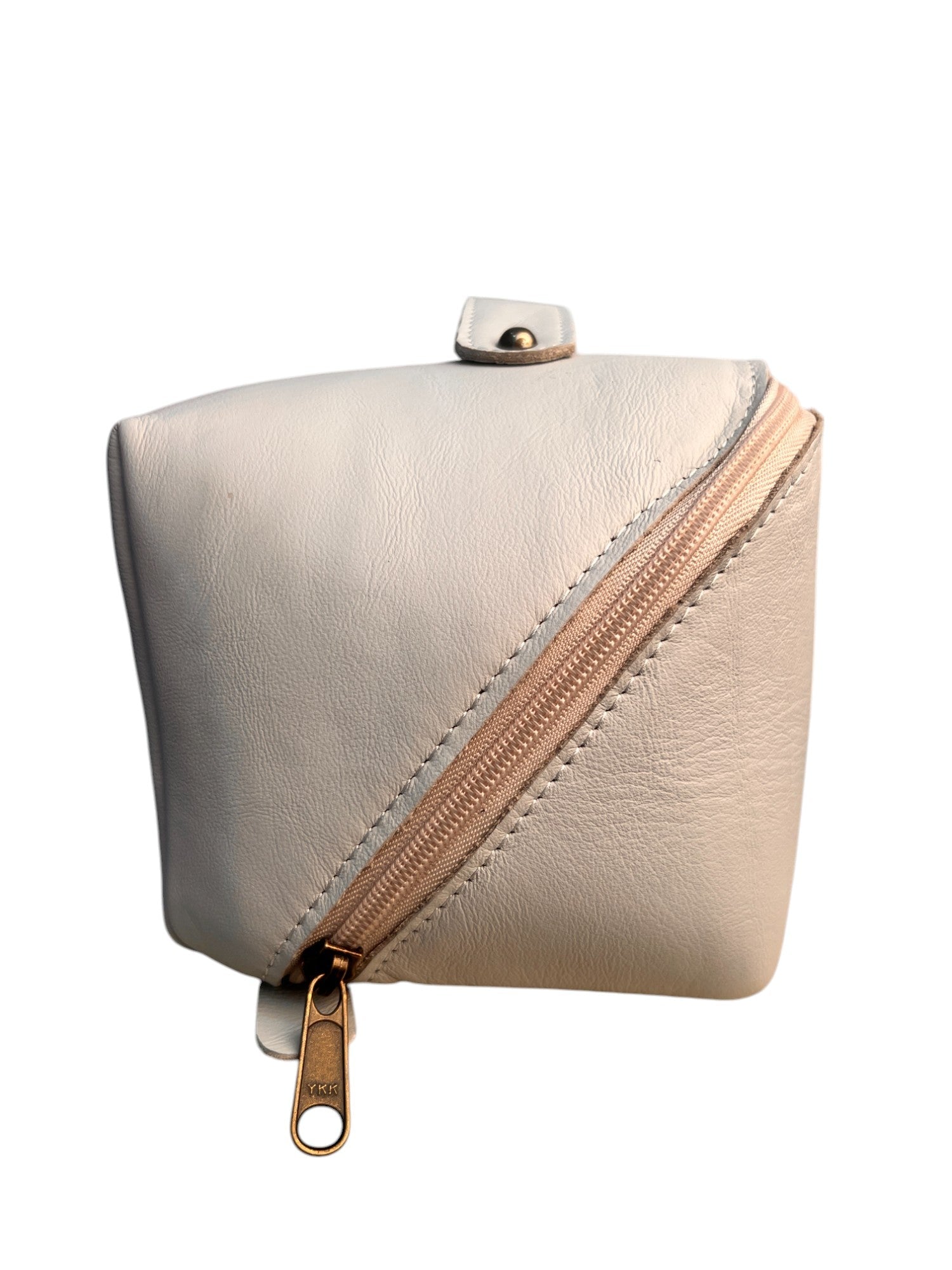 Genuine Leather Multipurpose Travel Vanity Bag /Shaving Kit /Makeup Bag Toiletry Pouch - White – additional product photo | Leather Villa