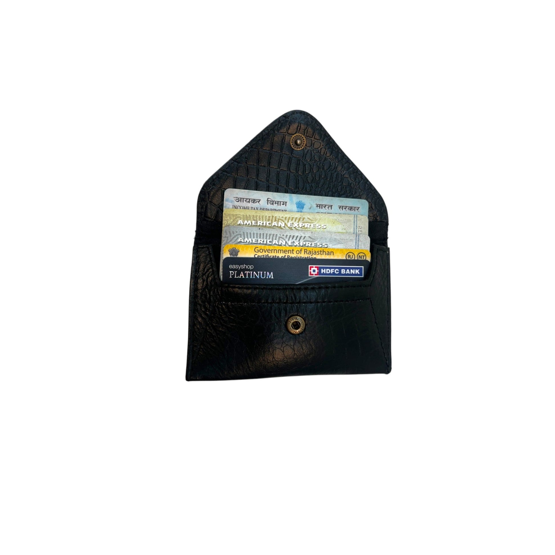 Genuine Leather Card Holder for Men /Slim Leather Credit/ATM Card Wallet – Black – additional product photo | Leather Villa