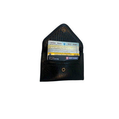 Genuine Leather Card Holder for Men /Slim Leather Credit/ATM Card Wallet – Black – additional product photo | Leather Villa