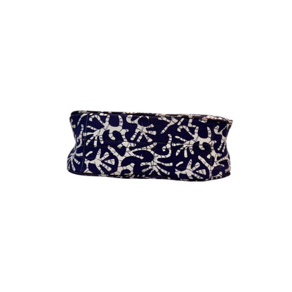Dark Blue Sling Bag In Floral Printed Cotton with Multiple Compartments & Pockets – Women's HandBag/Sling Bag – additional product photo | Leather Villa