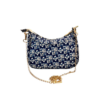 Multi Sling Bag In Floral Printed Cotton with Multiple Compartments & Pockets – Women's HandBag/Sling Bag | Leather Villa