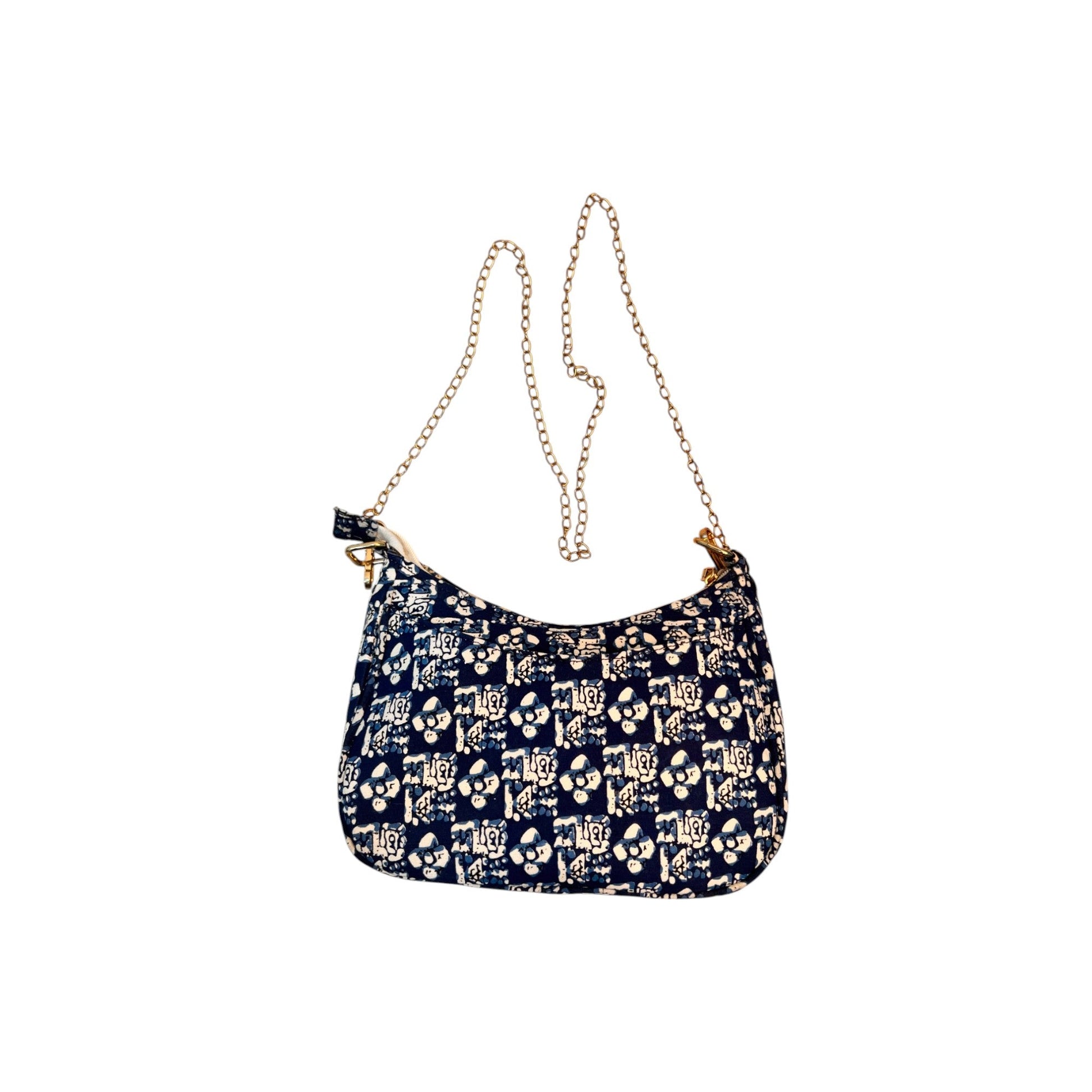 Multi Sling Bag In Floral Printed Cotton with Multiple Compartments & Pockets – Women's HandBag/Sling Bag – additional product photo | Leather Villa