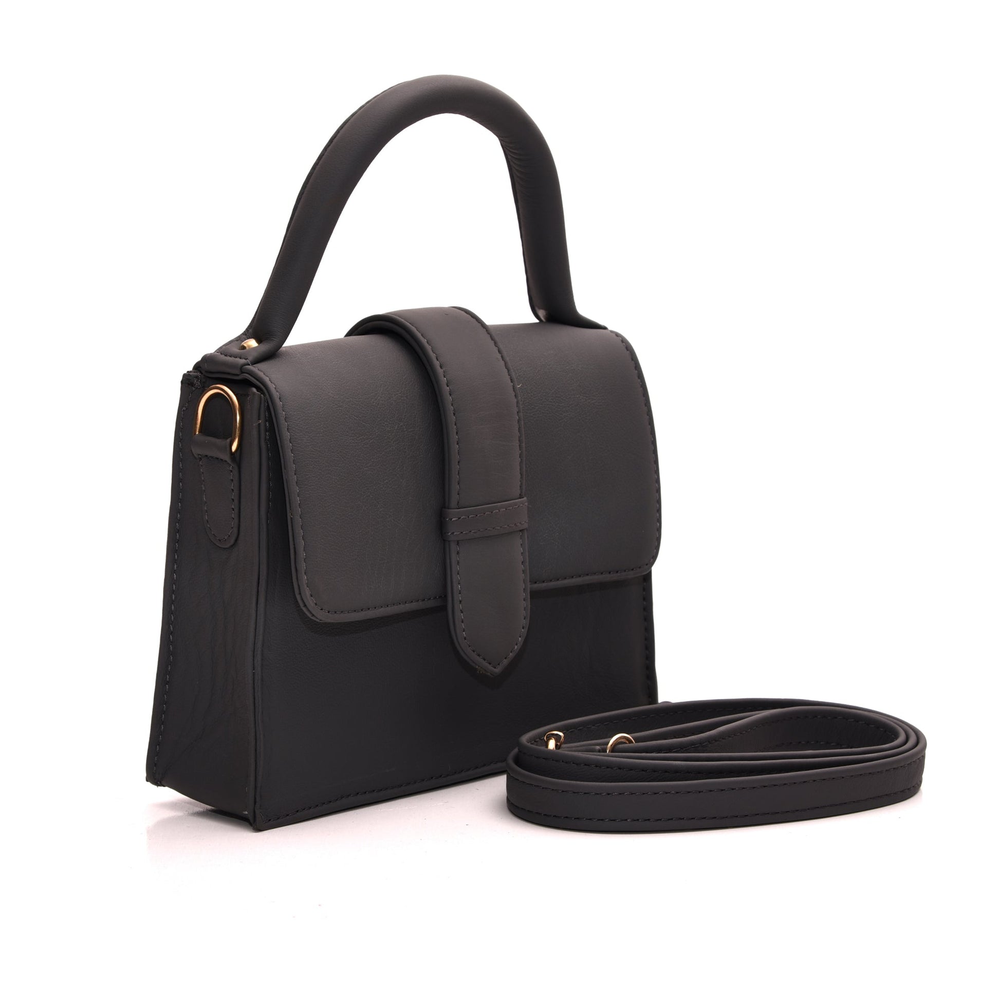 Genuine Leather Handbag/Sling Bag/Chic Bag For Girls - Black - additional product photo | Leather Villa